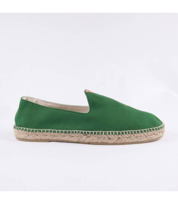 Grüne Apolo-Espadrilles aus Jute und Baumwolle
