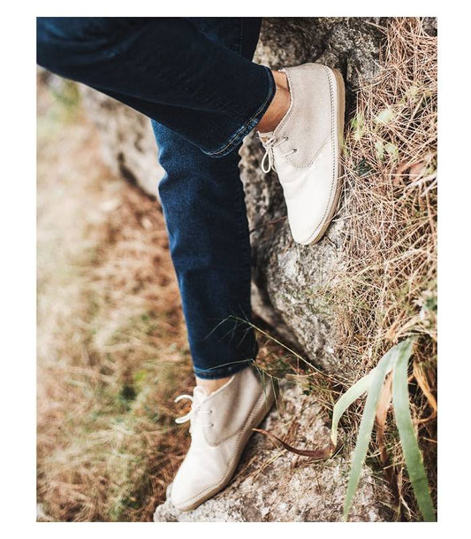 Botas de piel vegana para mujer Horus Piedra