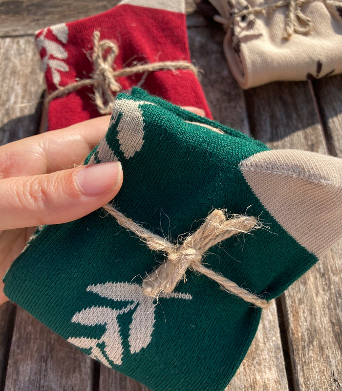 Slowers Leaves Socken