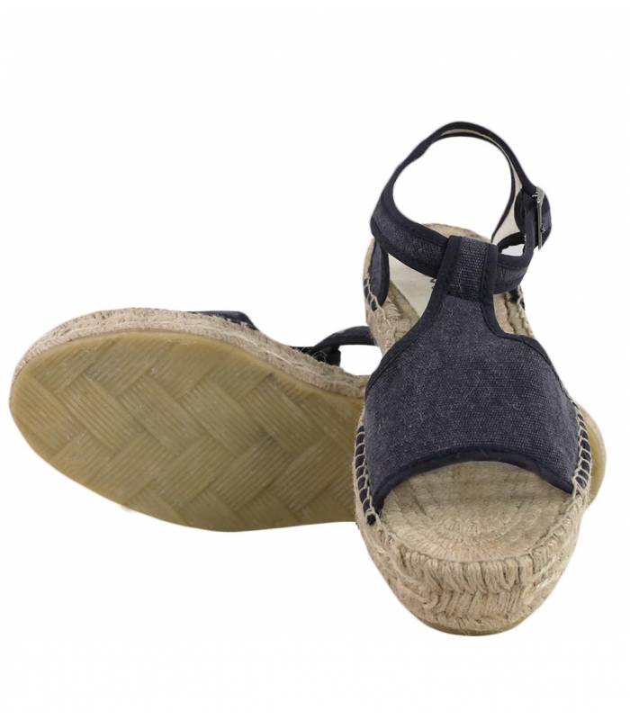 Esparto Doppelsohlen-Sandalen Luna Deep Blue