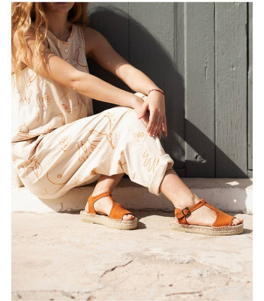 Double sole esparto sandals Luna Calabaza