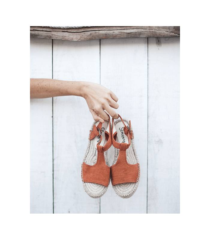 Double sole esparto sandals Luna Calabaza