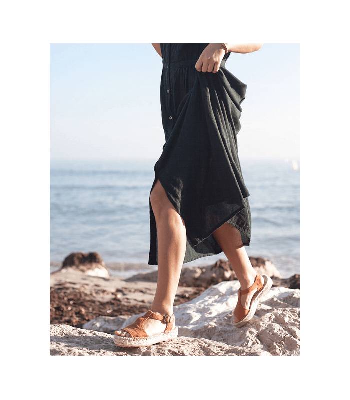 Double sole esparto sandals Luna Calabaza