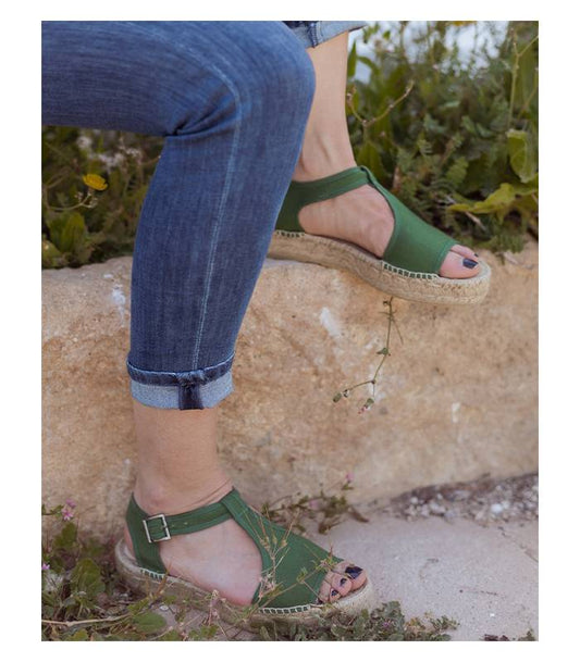 Double sole esparto sandals Luna Verde