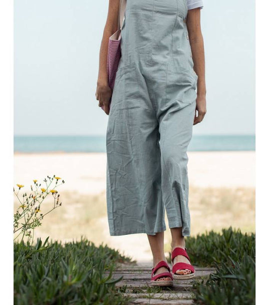 Sandalias planas yute Posidonia Rojo
