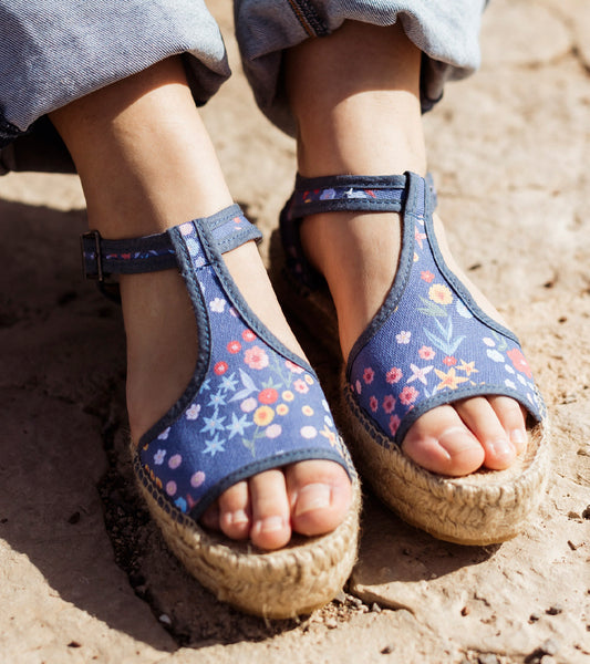 Luna Love Esparto-Sandalen mit doppelter Sohle