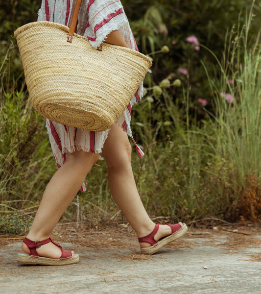 Luna Granada Esparto-Sandalen mit doppelter Sohle