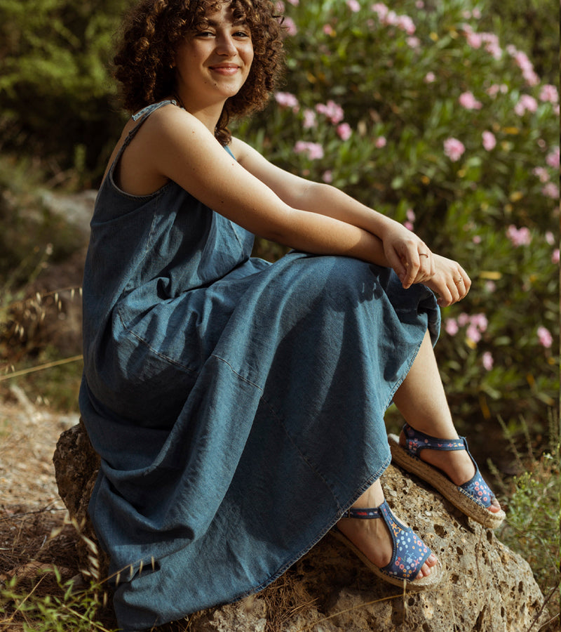 Luna Love Esparto-Sandalen mit doppelter Sohle