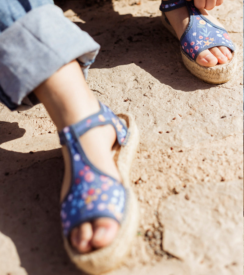 Luna Love Esparto-Sandalen mit doppelter Sohle