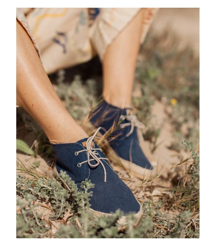 Circe Blue Lace-Up Sneakers