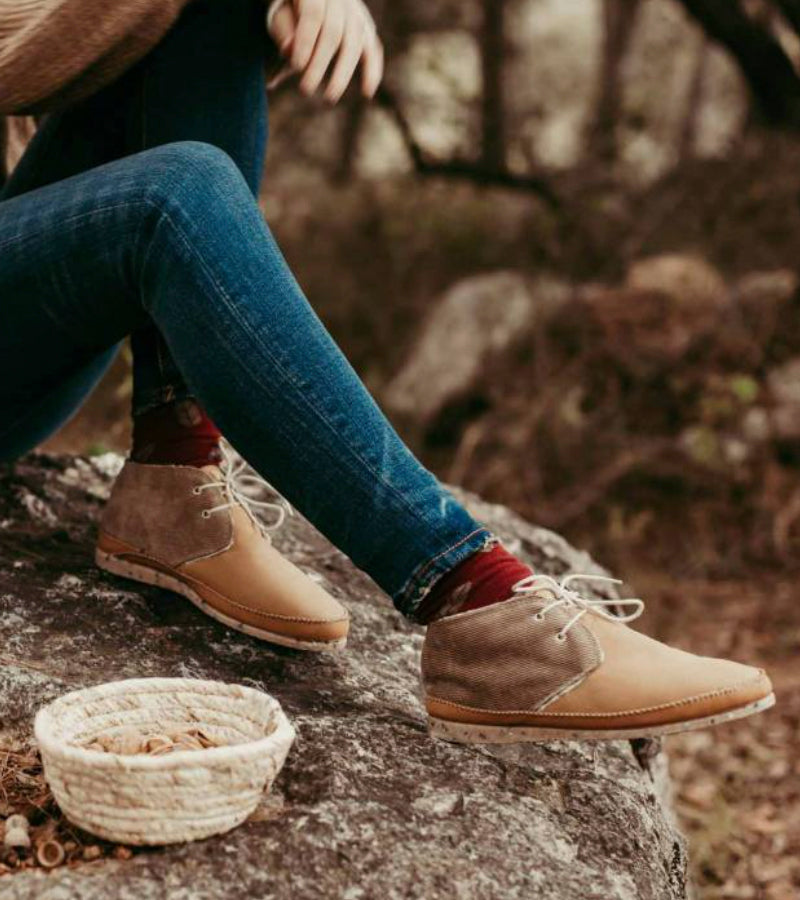 Botas de piel vegana para mujer Horus Tierra