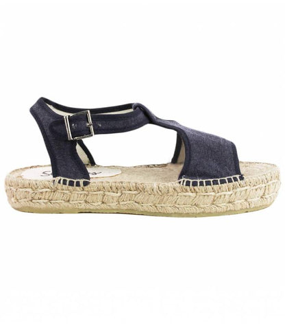 Sandalias esparto doble suela Luna Azul Profundo