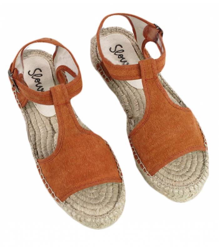 Luna Pumpkin Esparto-Sandalen mit doppelter Sohle