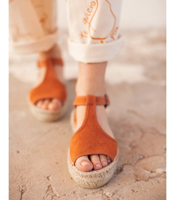 Luna Pumpkin Esparto-Sandalen mit doppelter Sohle