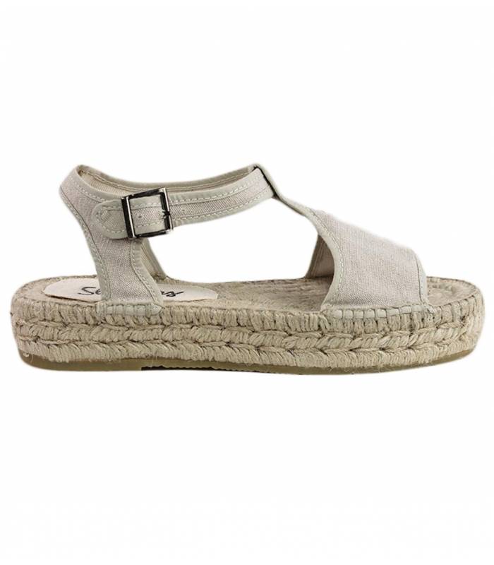 Sandalias esparto doble suela Luna Nude