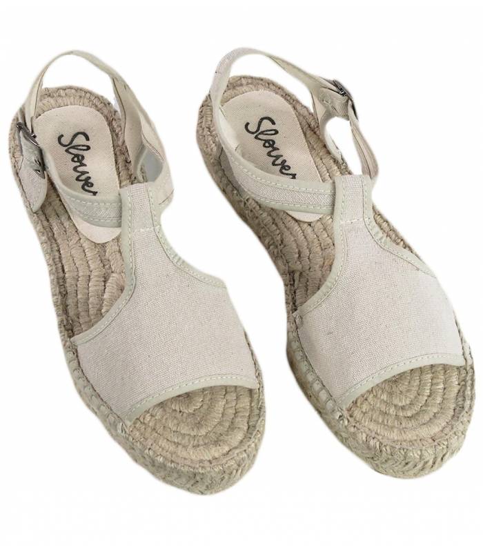 Sandalias esparto doble suela Luna Nude