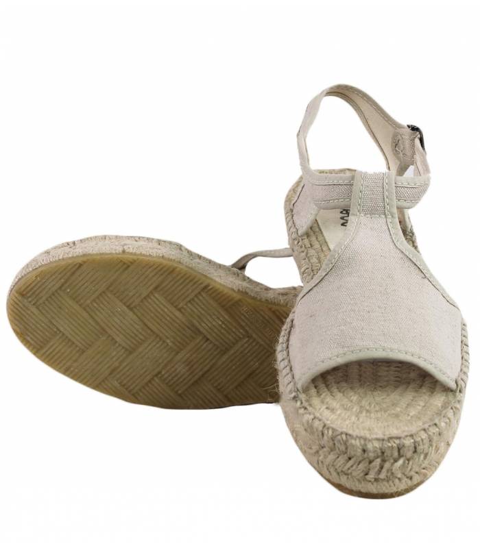 Double sole esparto sandals Luna Nude