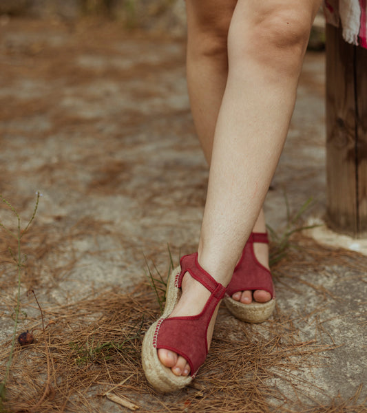 Luna Granada Esparto-Sandalen mit doppelter Sohle