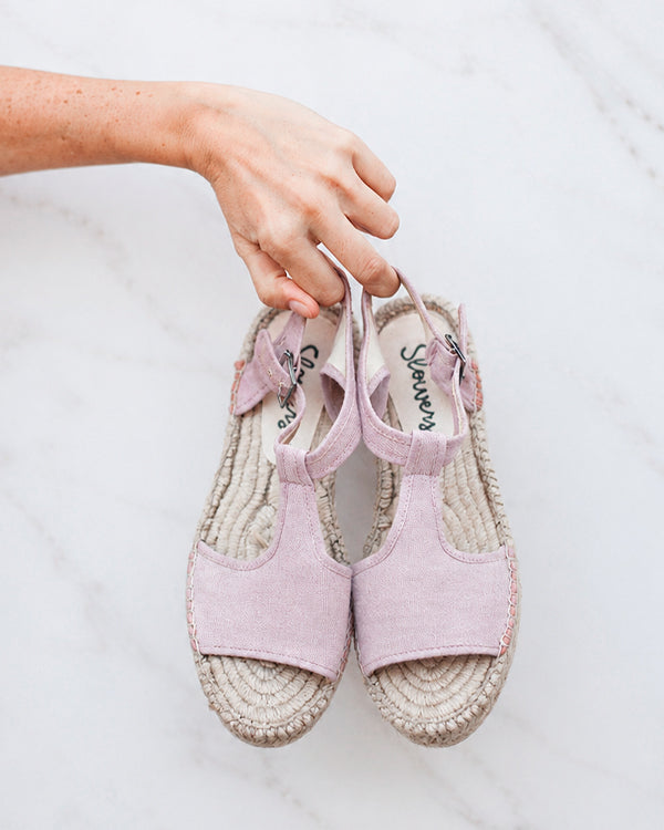 Sandalias esparto doble suela Luna rosa