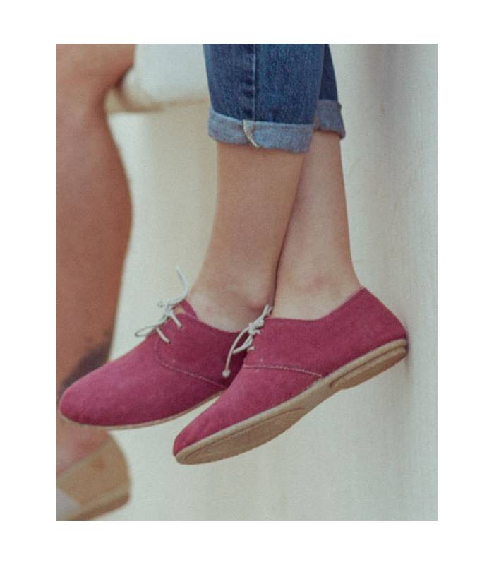 Blucher Pixie Fuchsia Lace-Up Shoes