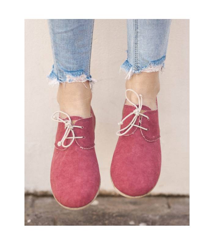 Blucher Pixie Fuchsia Lace-Up Shoes