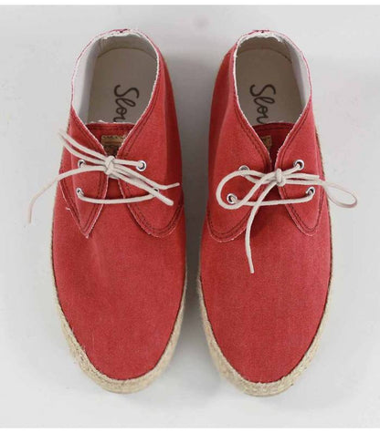 Circe Red Lace-Up Sneakers