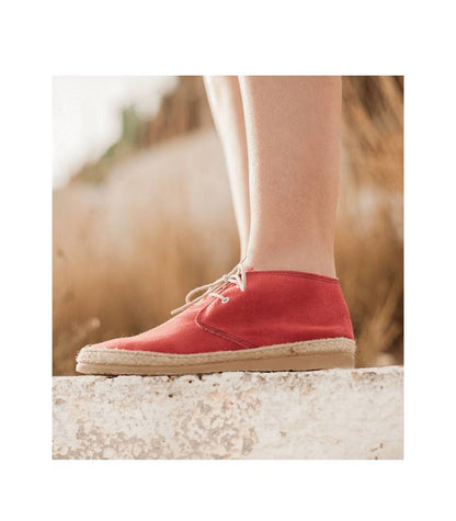 Circe Red Lace-Up Sneakers